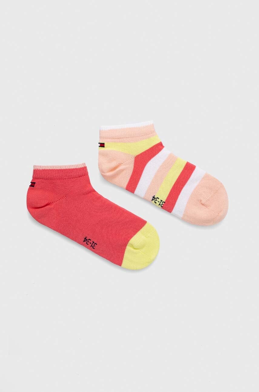 

Дитячі шкарпетки Tommy Hilfiger 2-pack колір рожевий