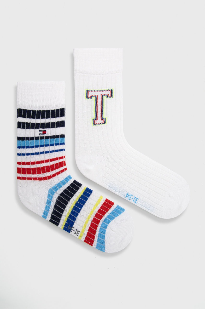 

Детски чорапи Tommy Hilfiger в бяло, Бял
