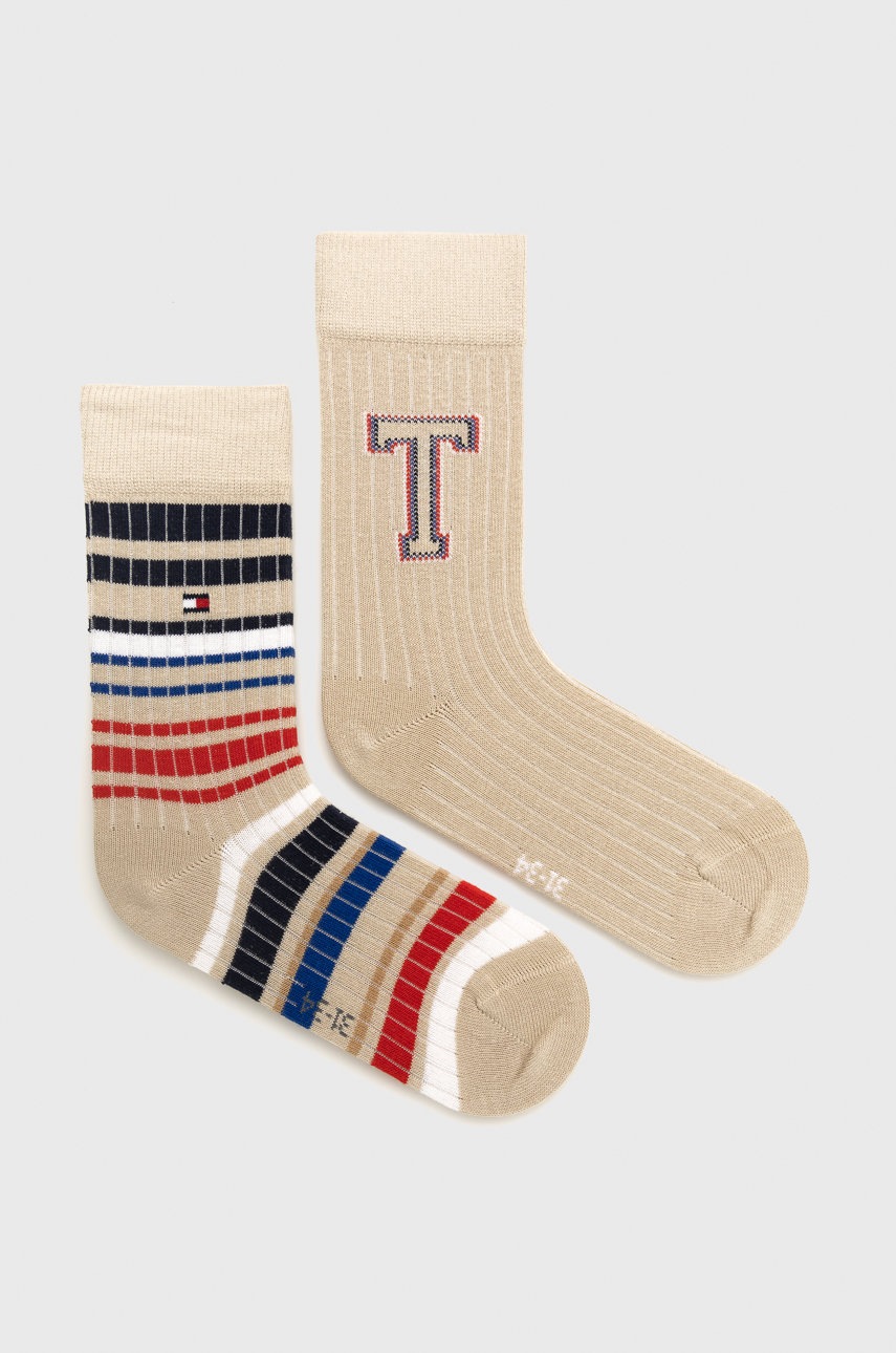 

Детски чорапи Tommy Hilfiger в бежово, Бежов