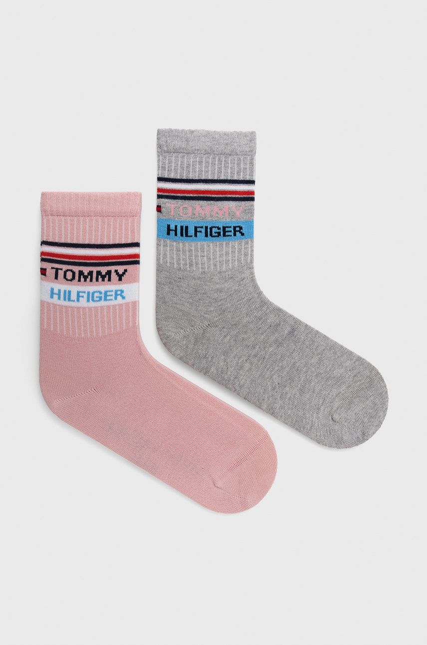 

Детски чорапи Tommy Hilfiger в сиво, Сив