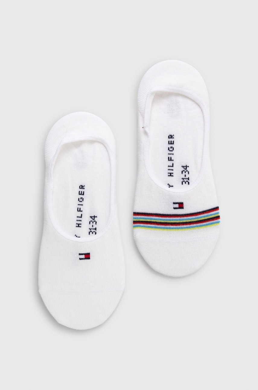 

Детски чорапи Tommy Hilfiger в бяло, Бял