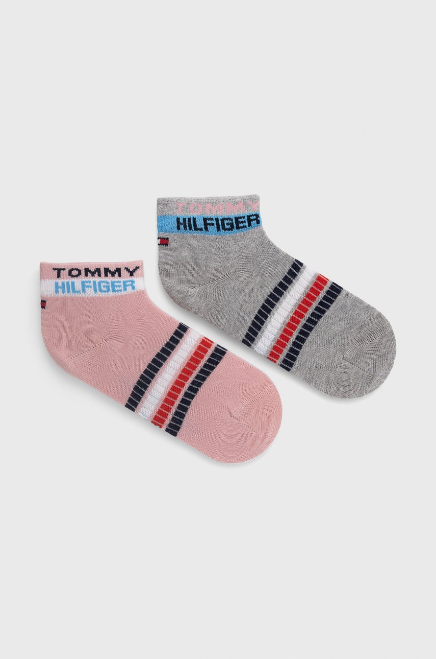 

Детски чорапи Tommy Hilfiger в сиво, Сив