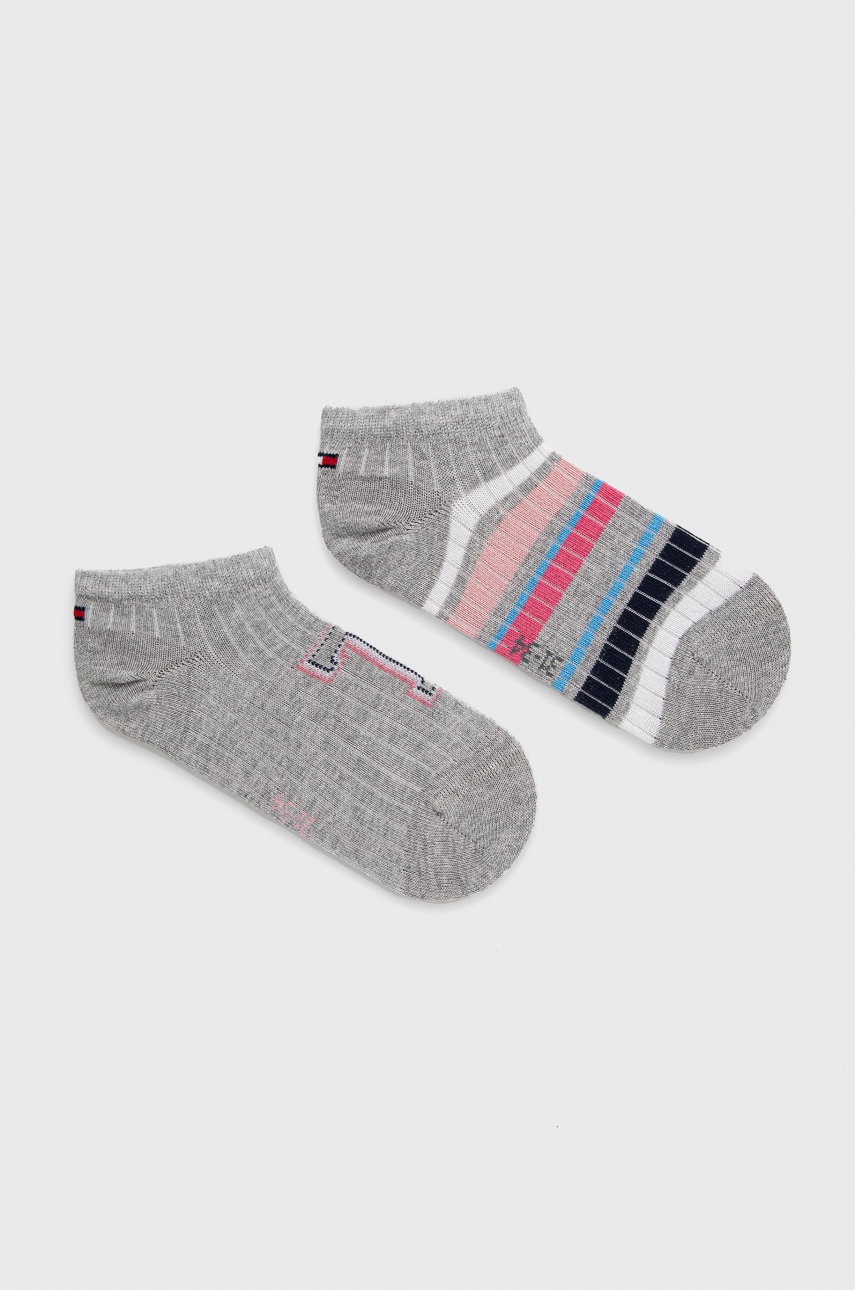 

Детски чорапи Tommy Hilfiger в сиво, Сив