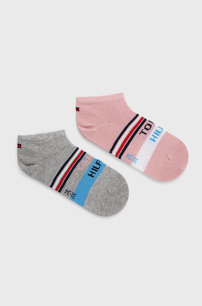 

Детски чорапи Tommy Hilfiger в сиво, Сив