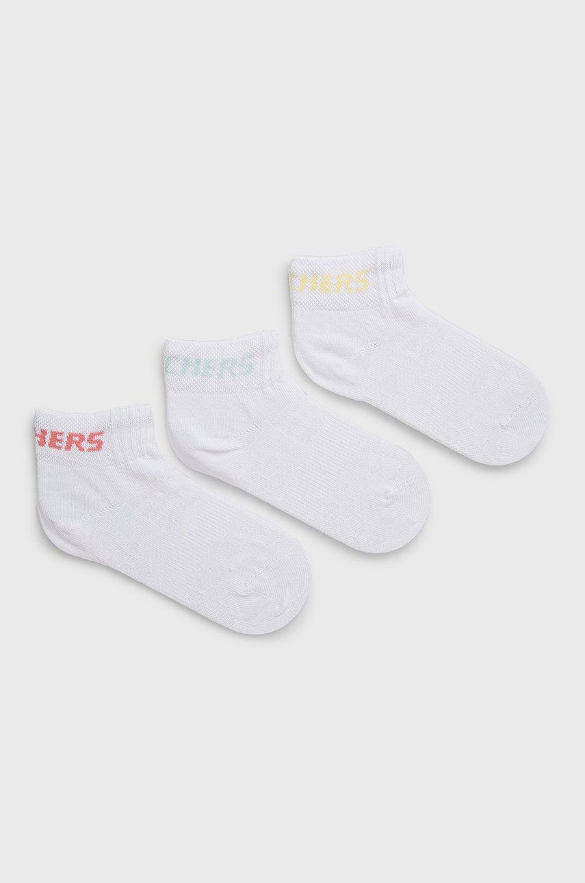 Dětské ponožky Skechers (3-pack) bílá barva
