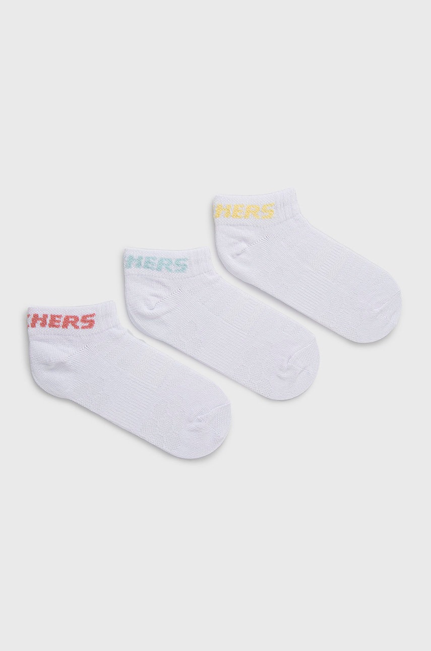 

Детски чорапи Skechers (3 чифта) в бяло, Бял