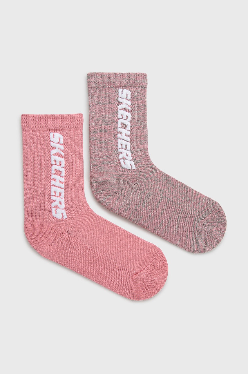 

Детски чорапи Skechers (2 чифта) в розово, Розов