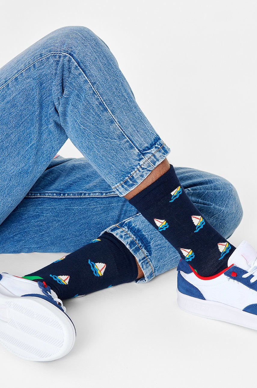 

Чорапи Happy Socks мъжки в тъмносиньо, Тъмносин