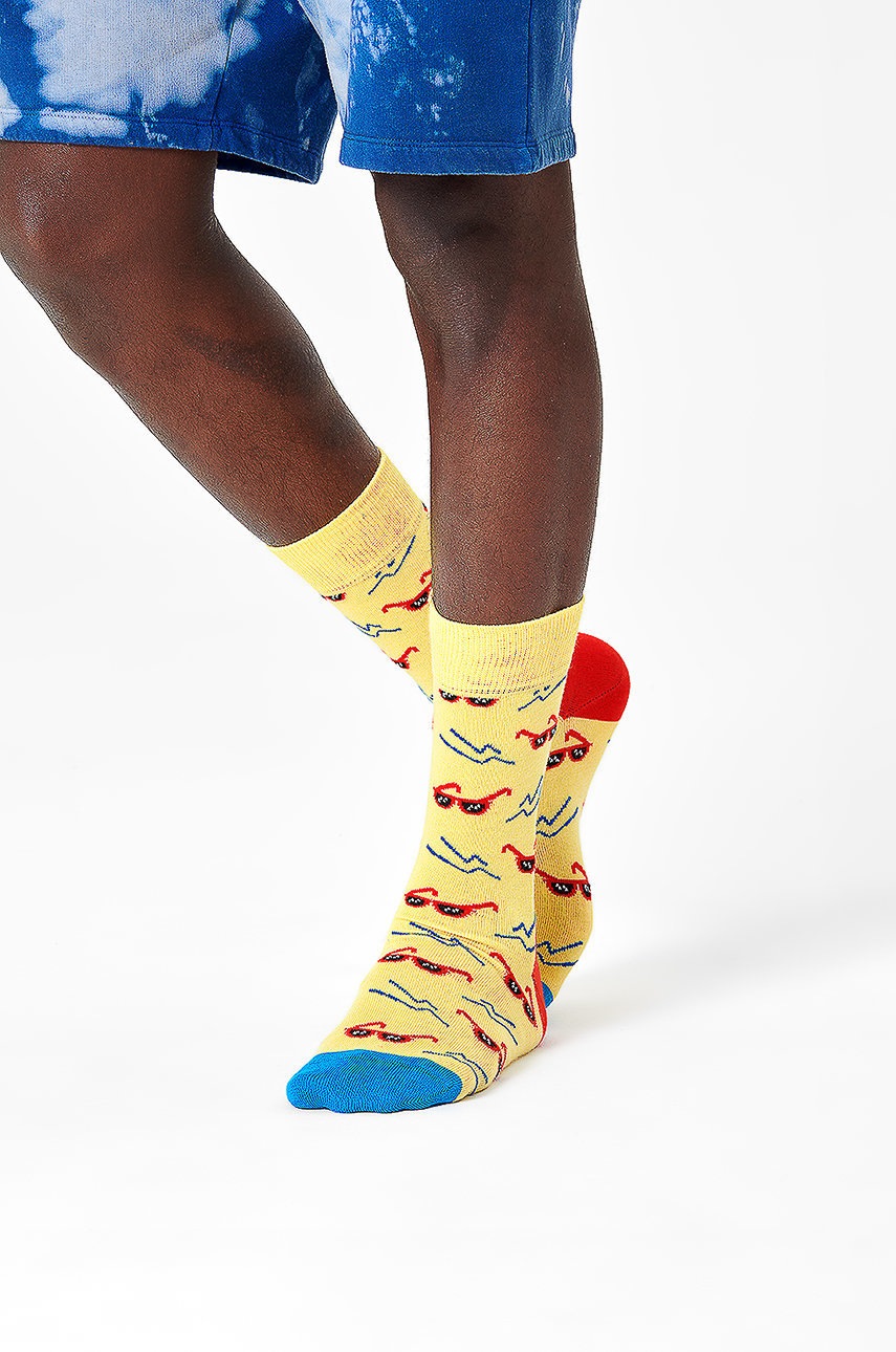 

Чорапи Happy Socks мъжки в жълто, Жълт