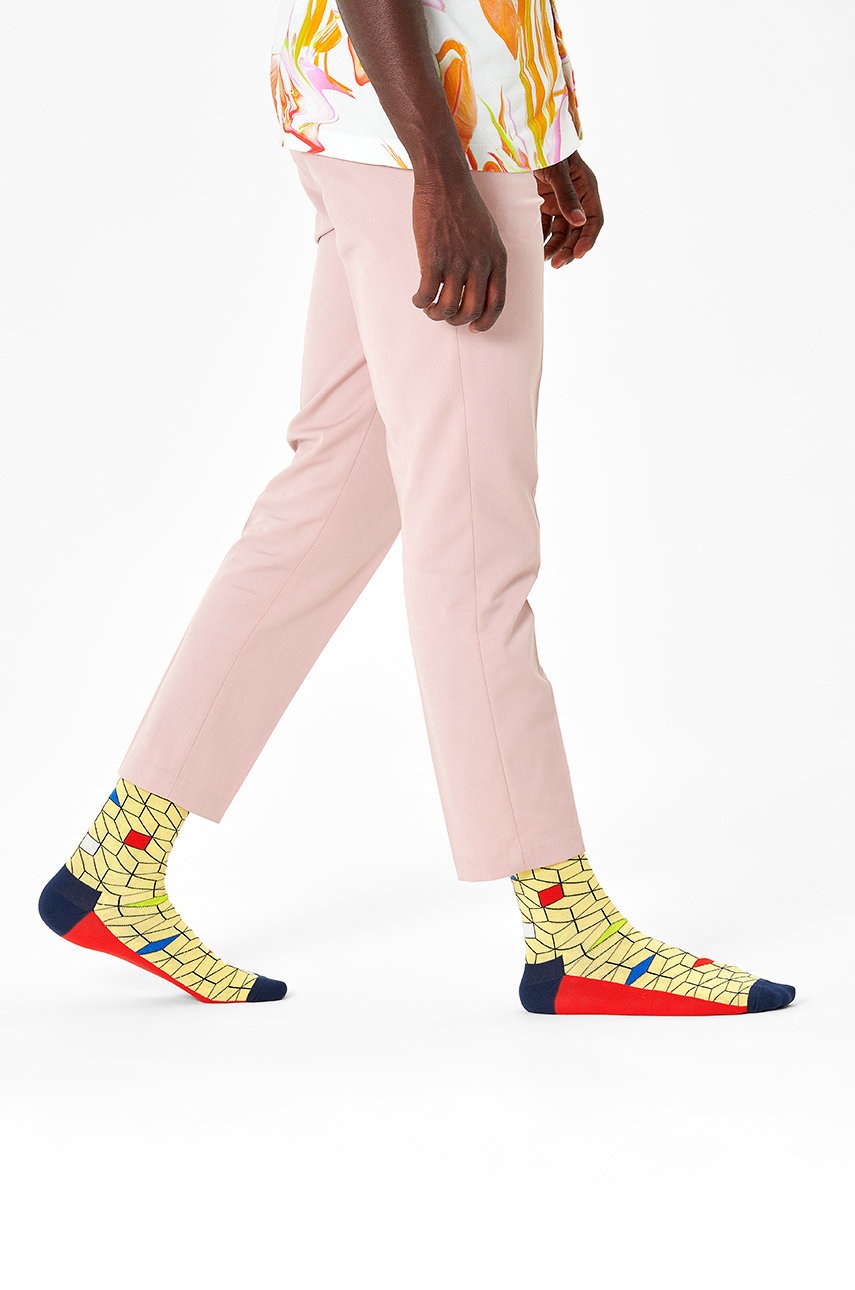 

Чорапи Happy Socks мъжки в жълто, Жълт