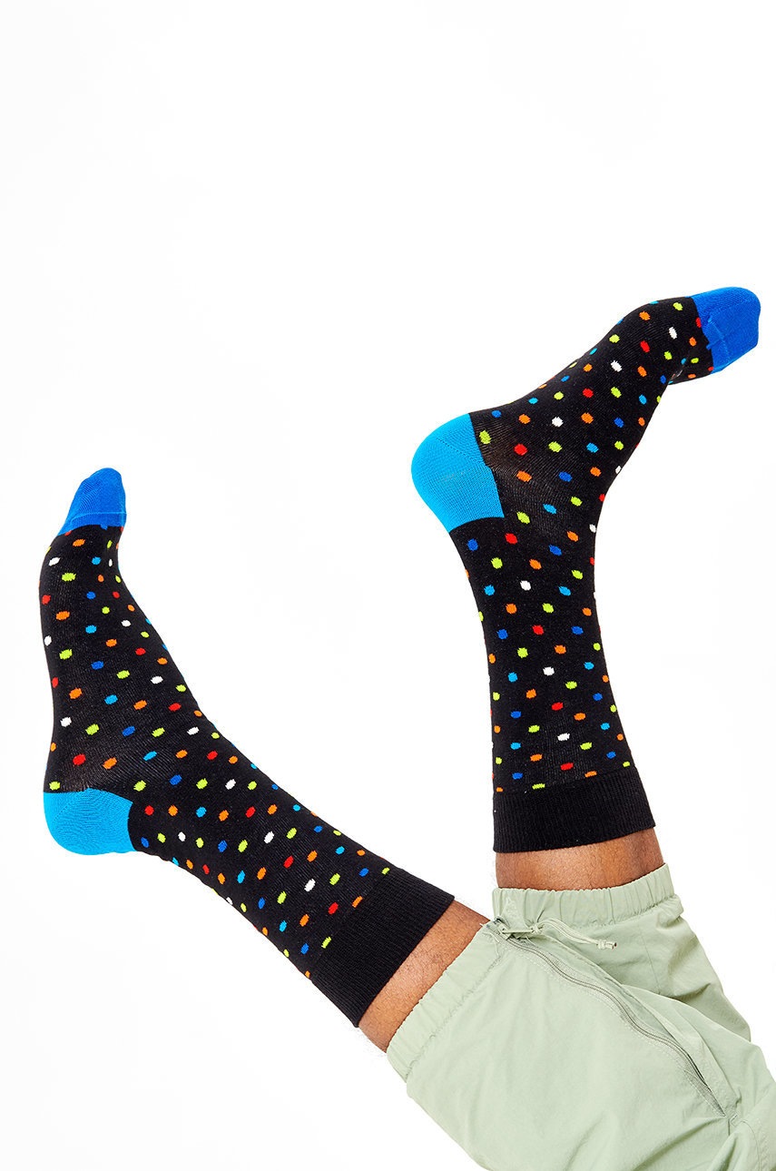 

Чорапи Happy Socks мъжки в черно, Черен
