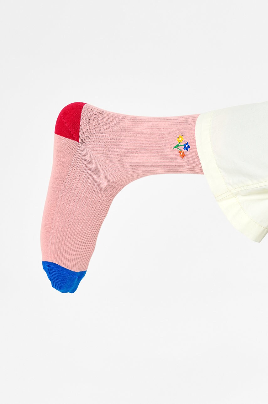 

Чорапи Happy Socks мъжки в розово, Розов