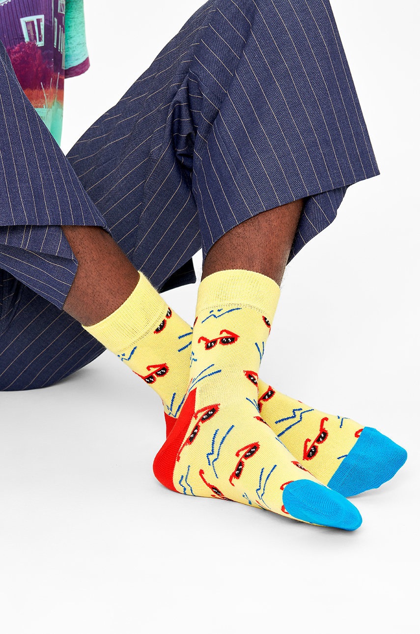 

Чорапи Happy Socks мъжки в жълто, Жълт