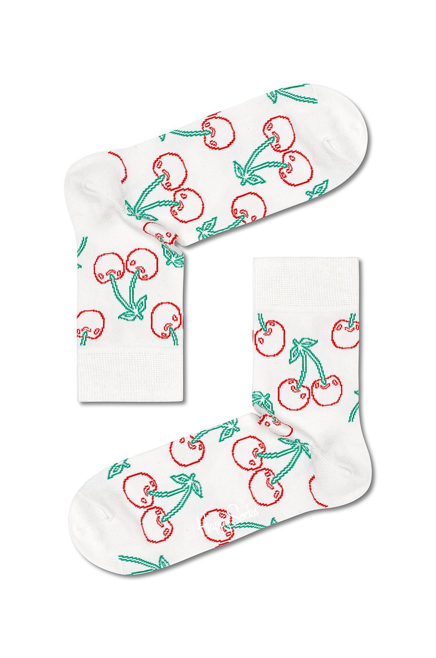 

Чорапи Happy Socks мъжки в бяло, Бял