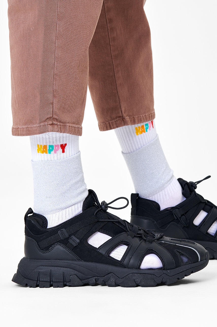 

Чорапи Happy Socks мъжки в бяло, Бял