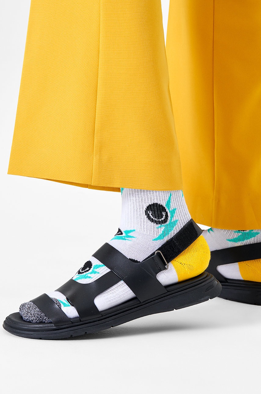 

Чорапи Happy Socks мъжки в бяло, Бял