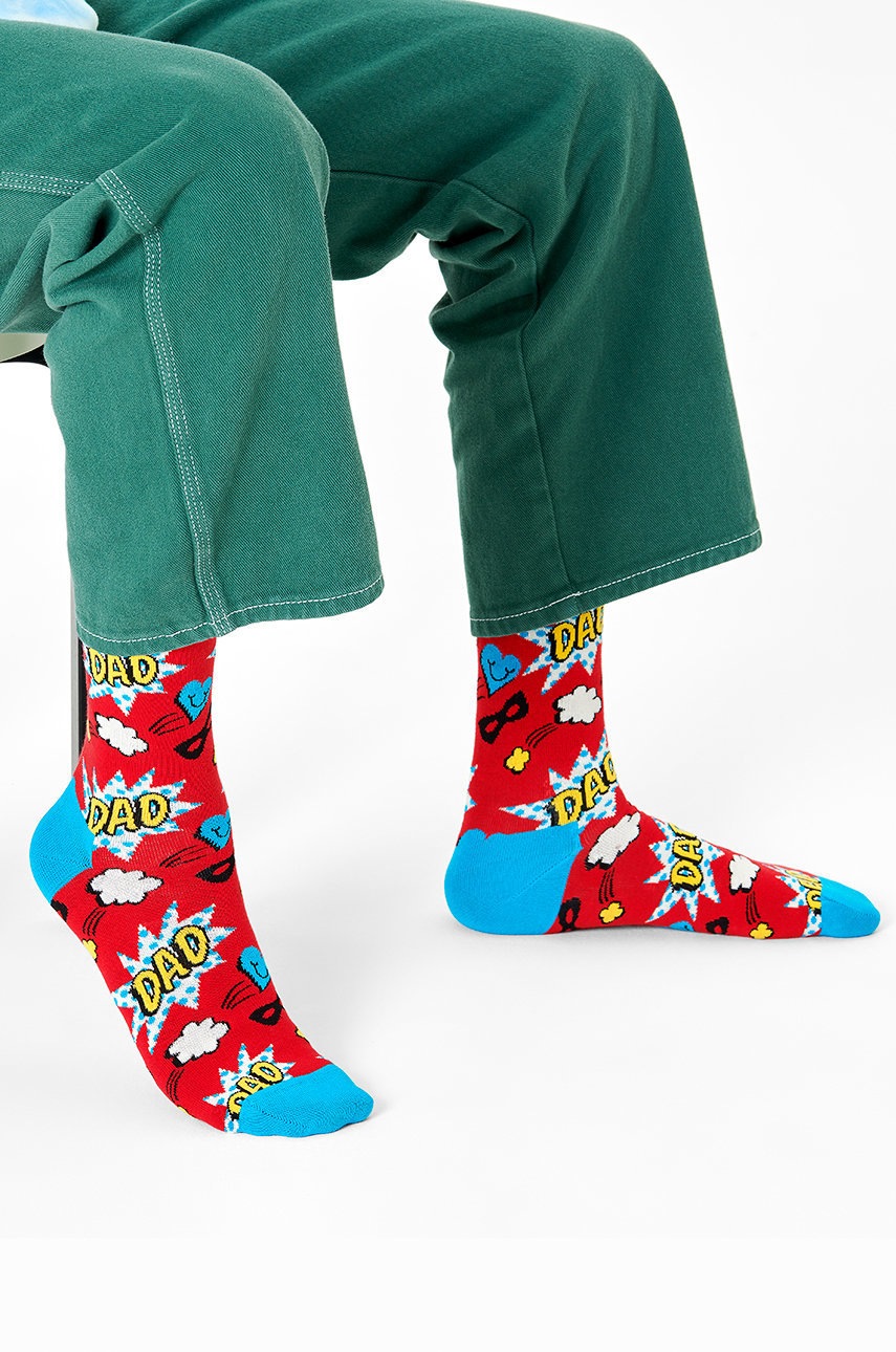 

Чорапи Happy Socks мъжки в червено, Червен