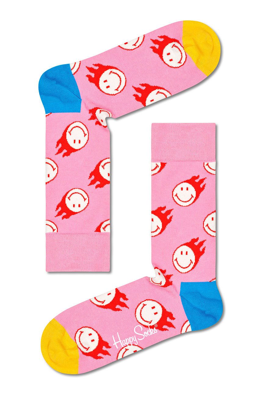 Happy Socks șosete barbati, culoarea roz