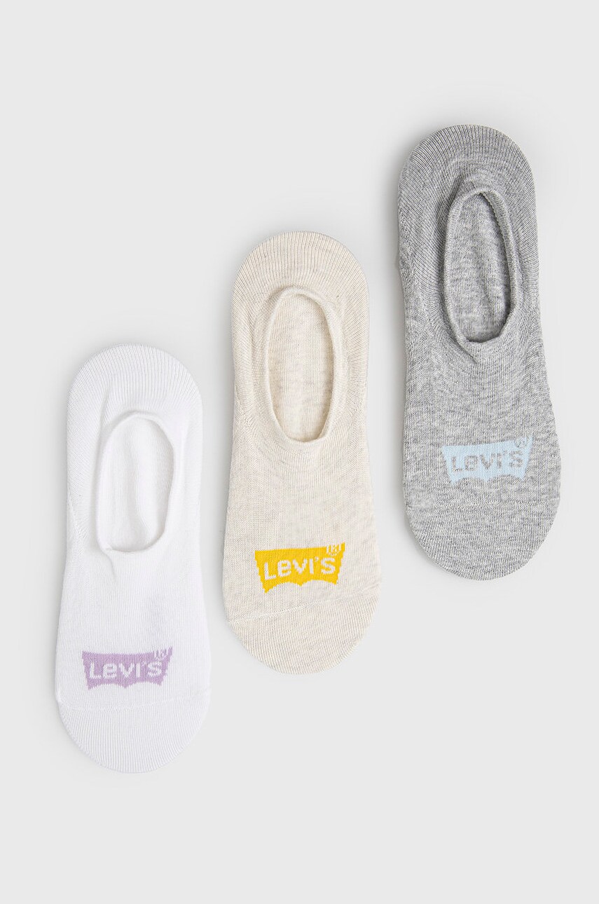 

Чорапи Levi's (3 чифта) мъжки в бяло, Бял