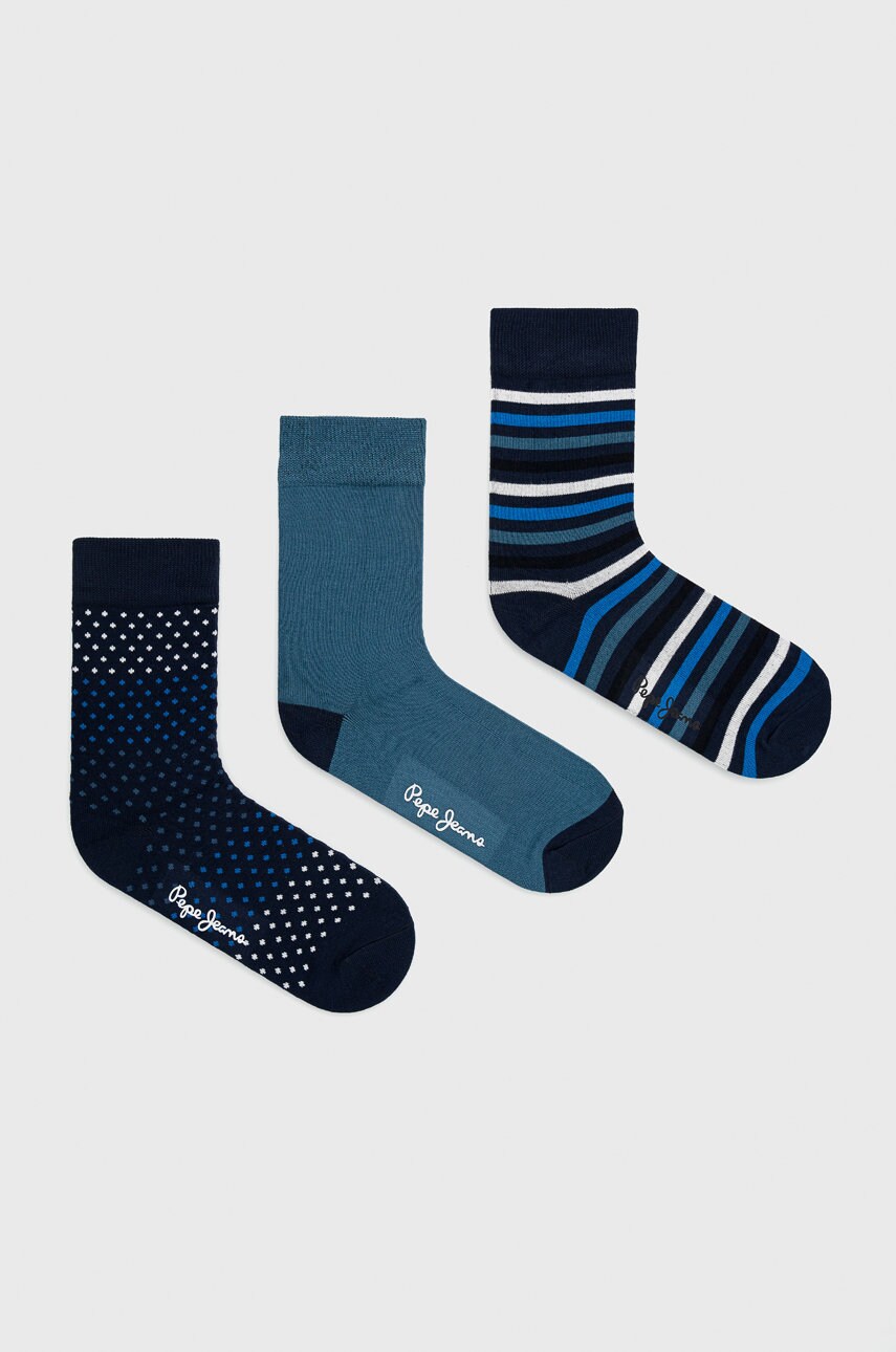 

Чорапи Pepe Jeans Yazoo (3 чифта) мъжки в тъмносиньо, Тъмносин