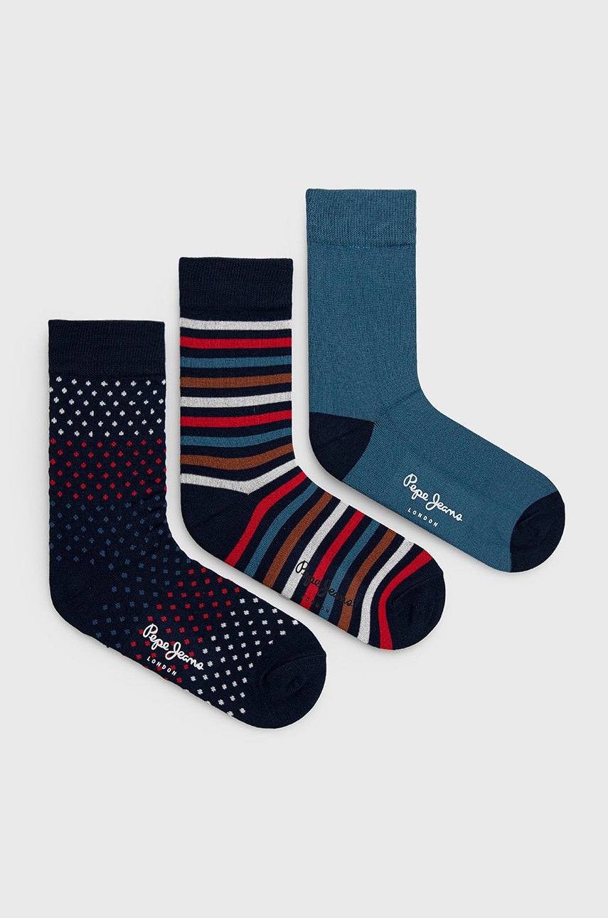 

Чорапи Pepe Jeans Yazoo (3 чифта) мъжки в тъмносиньо, Тъмносин