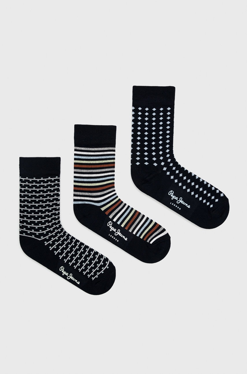 

Чорапи Pepe Jeans Sevvi (3 чифта) мъжки в черно, Черен