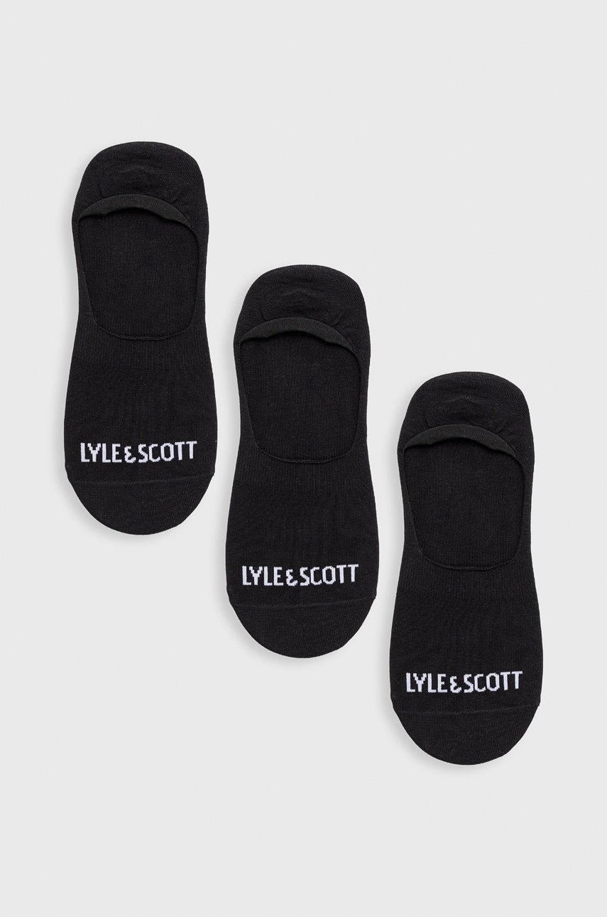 

Чорапи Lyle & Scott Alec (3-pack) мъжки в черно, Черен