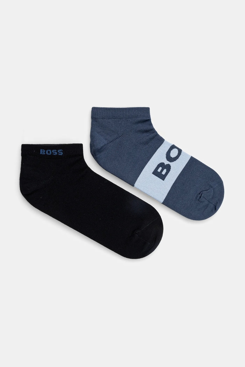 BOSS sosete 2-pack barbati, culoarea albastru marin, 50467747 BOSS sosete 2-pack barbati, culoarea albastru marin, 50467747