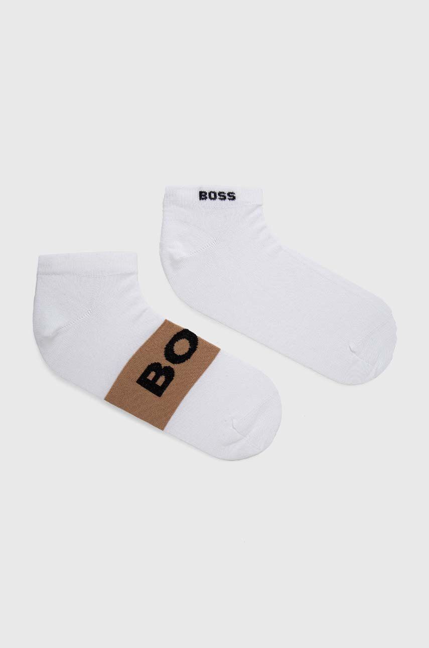 Levně Ponožky BOSS 2-pack pánské, černá barva, 50469720