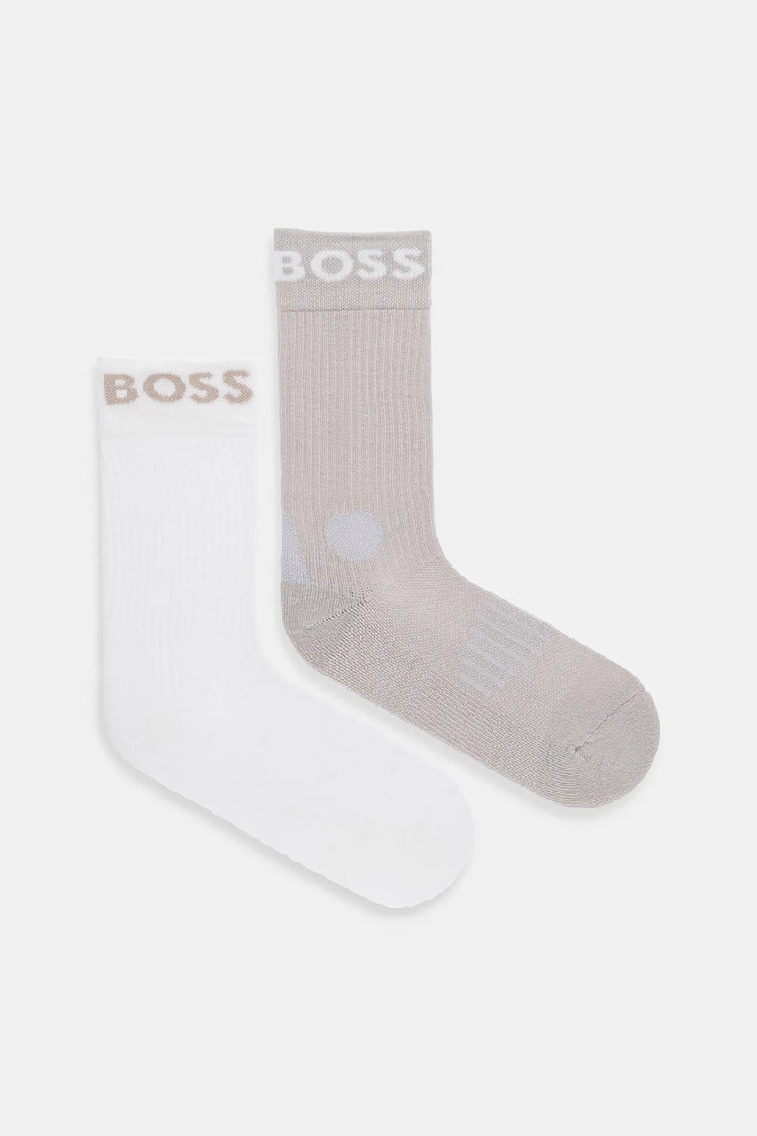 Levně Ponožky BOSS 2-pack pánské, béžová barva, 50469747