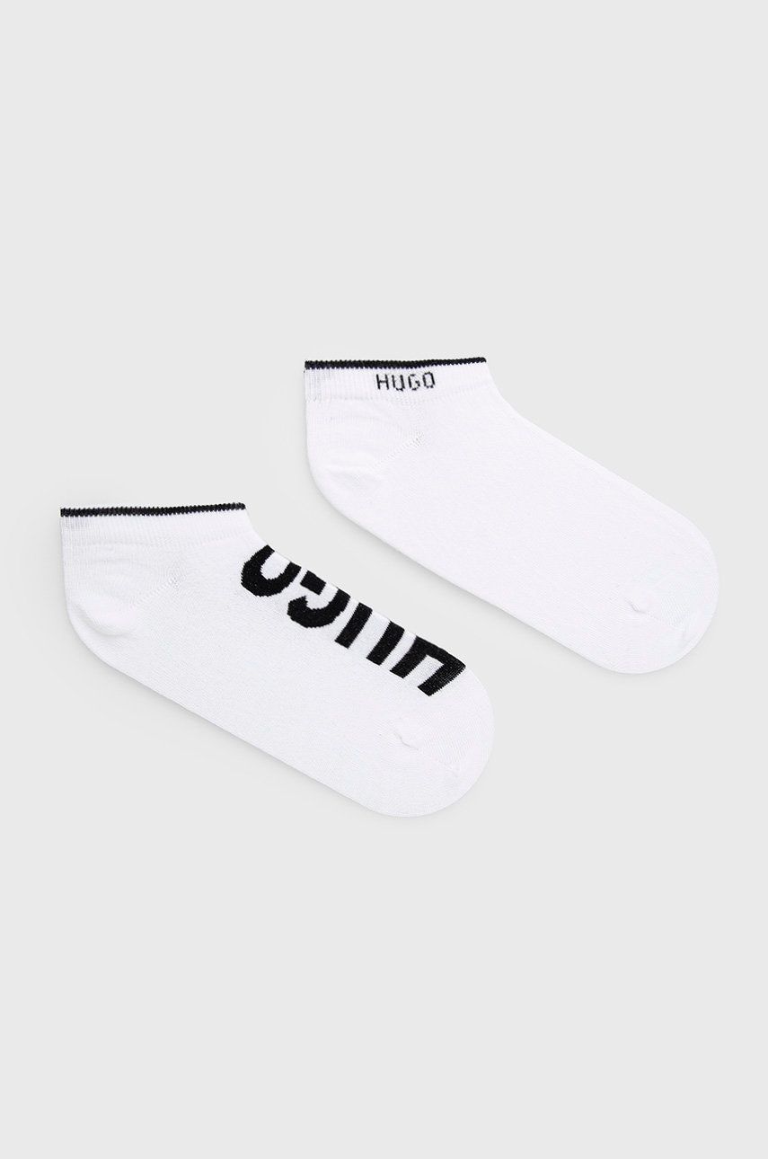 Levně Ponožky HUGO pánské, bílá barva, 50468111