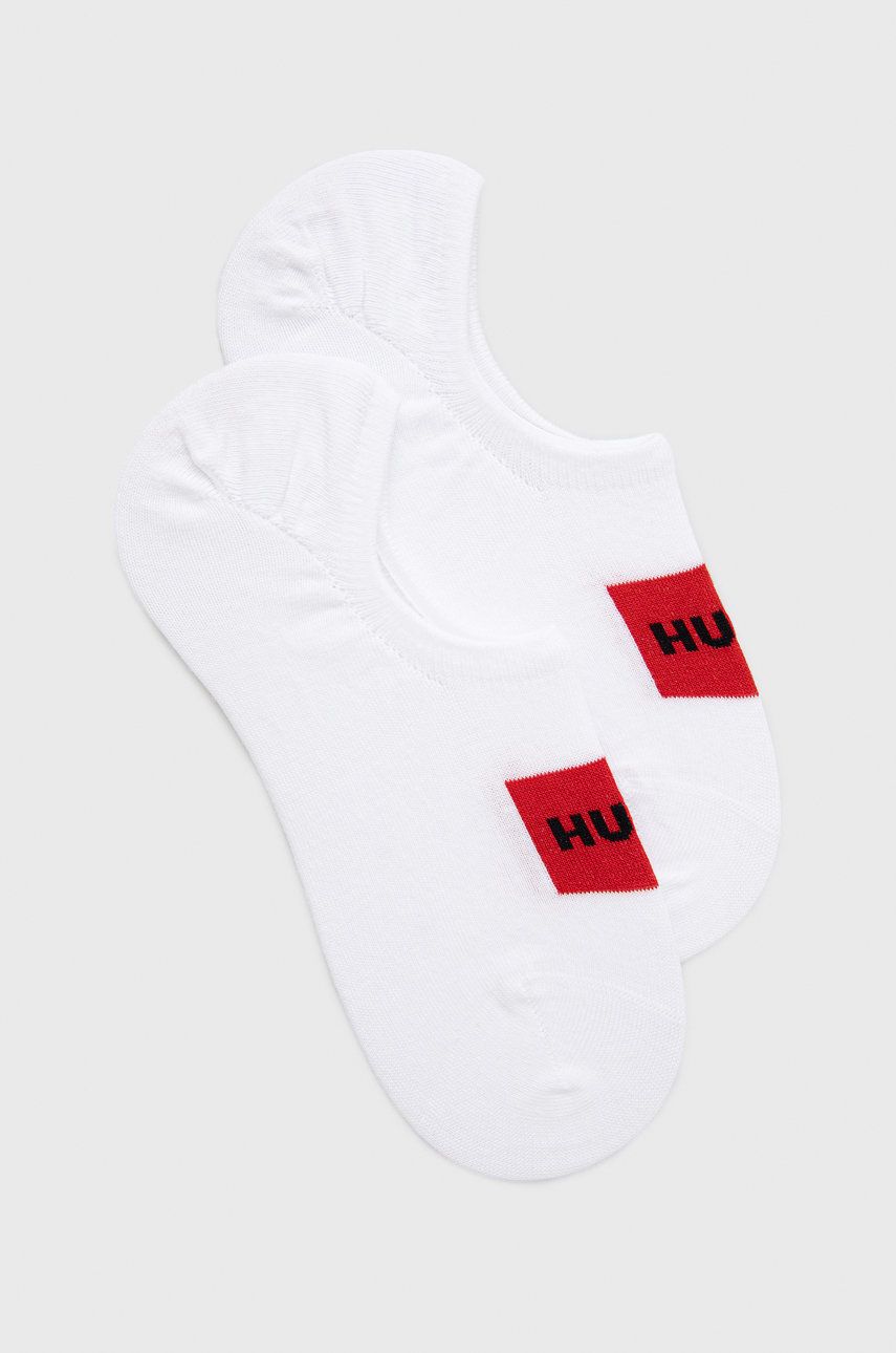 Levně Ponožky HUGO pánské, bílá barva, 50468123