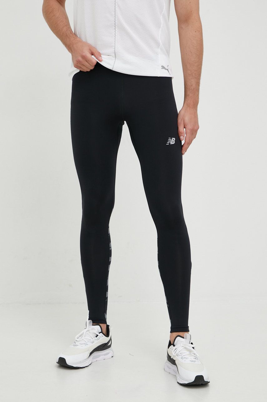 New Balance leggins de alergare Printed Accelerate barbati, culoarea negru, cu imprimeu Accelerate imagine noua