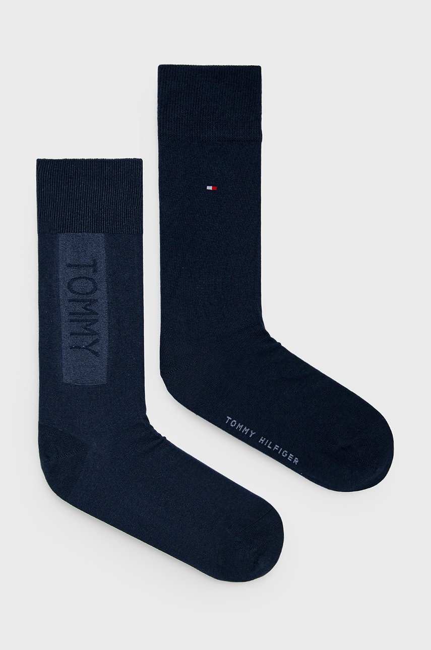 

Чорапи Tommy Hilfiger (2 чифта) мъжки в тъмносиньо, Тъмносин