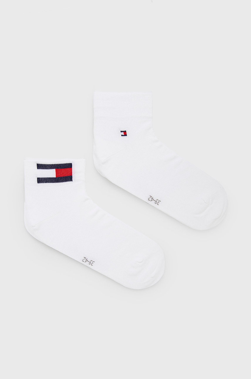 

Чорапи Tommy Hilfiger (2 чифта) мъжки в бяло, Бял