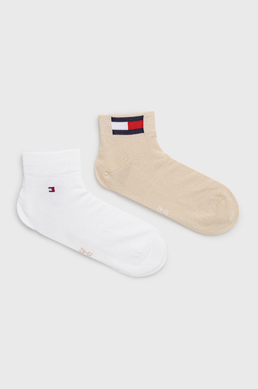

Чорапи Tommy Hilfiger (2 чифта) мъжки в бежово, Бежов