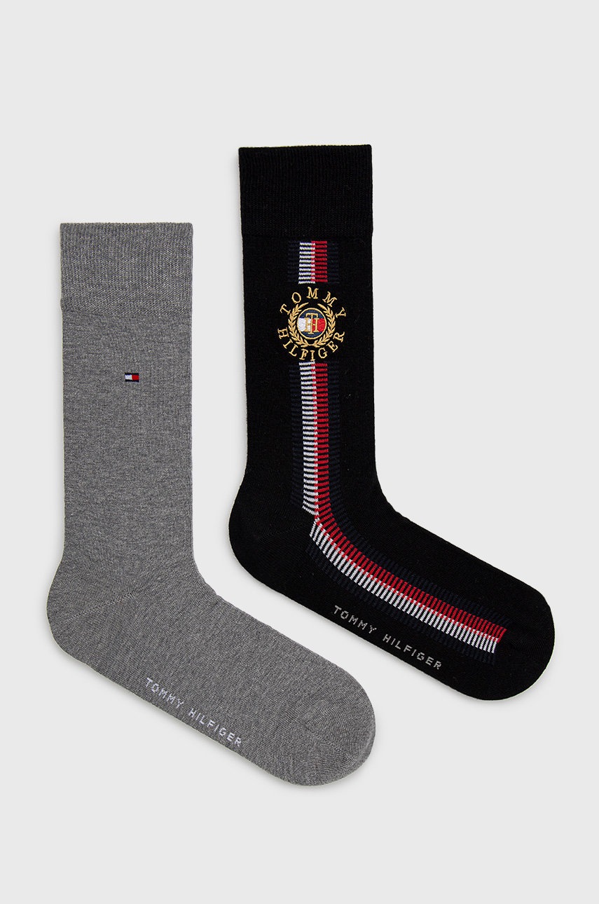 

Чорапи Tommy Hilfiger (2 чифта) мъжки в черно, Черен