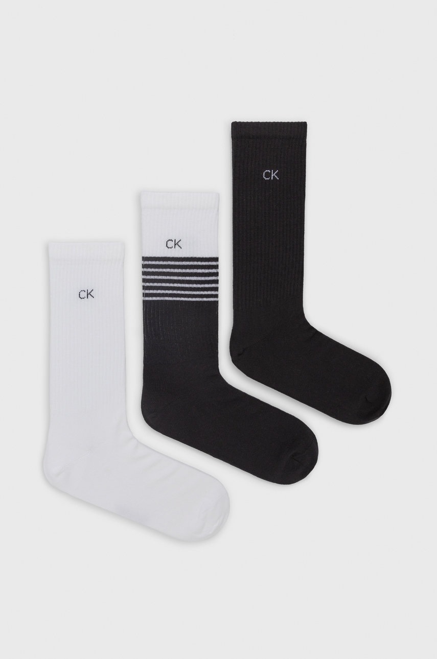 

Чорапи Calvin Klein (3 чифта) мъжки в черно, Черен