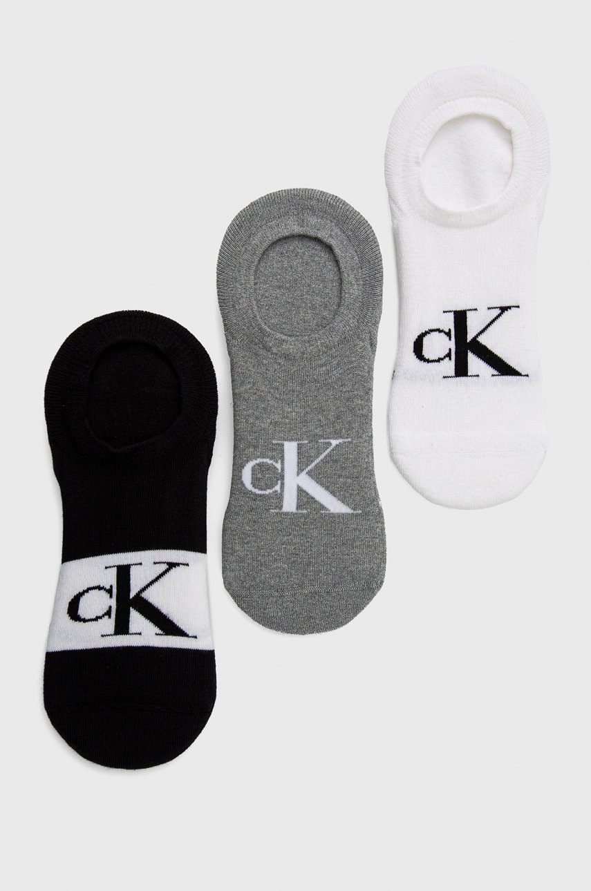 

Чорапи Calvin Klein (3 чифта) мъжки в черно, Черен