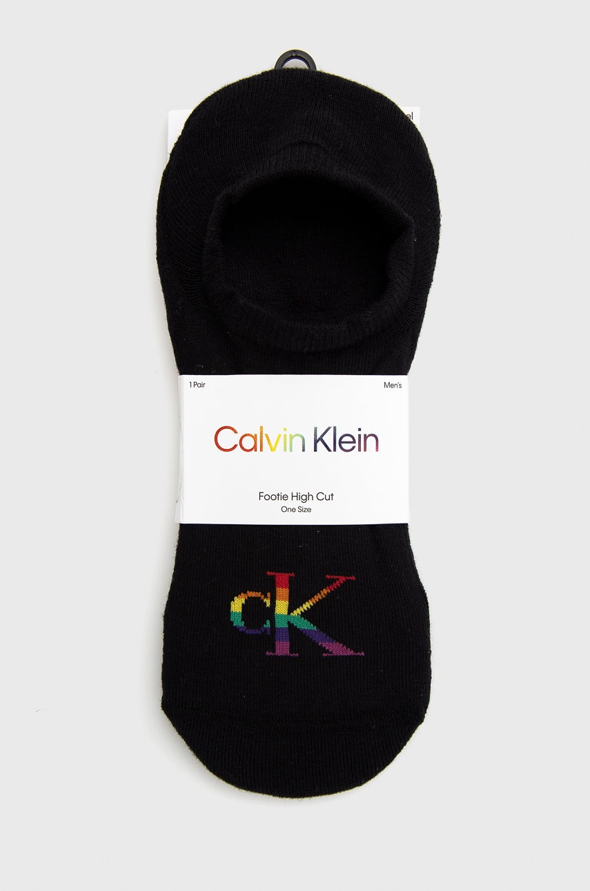 

Чорапи Calvin Klein мъжко в черно, Черен