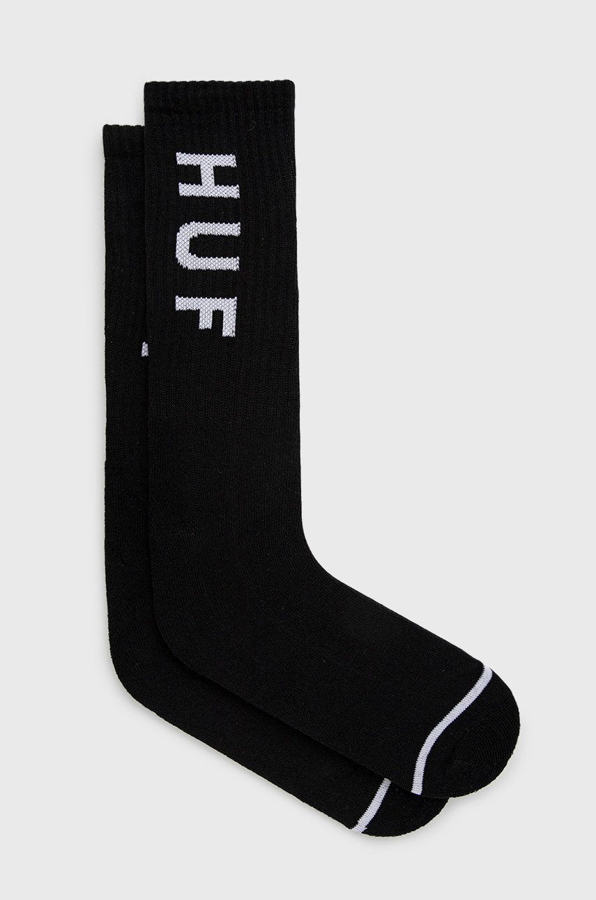 Levně Ponožky HUF pánské, černá barva