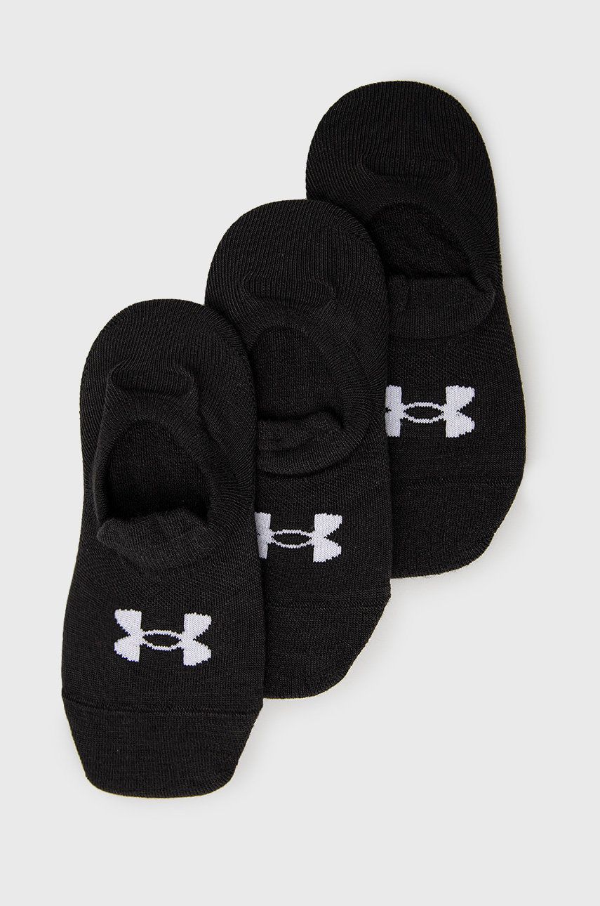 Ponožky Under Armour (3-pack) 1351784. černá barva - černá -  4% Elastan