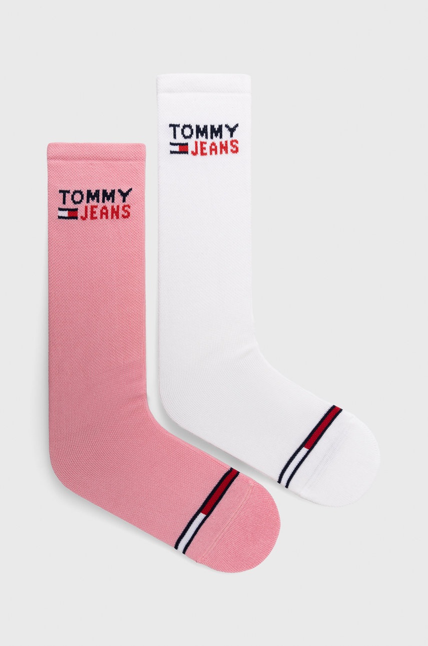 

Чорапи Tommy Jeans в розово, Розов