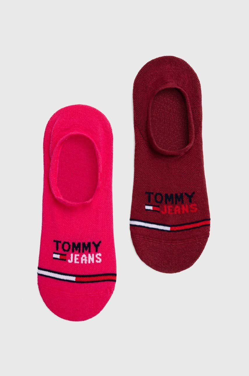 

Шкарпетки Tommy Jeans 2-pack колір бордовий