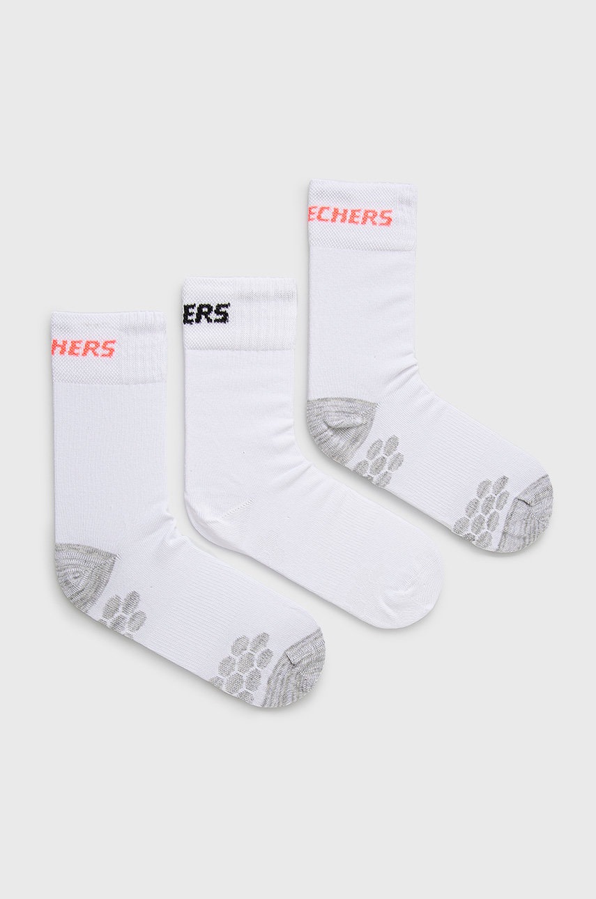 

Чорапи Skechers (3 чифта) в бяло, Бял
