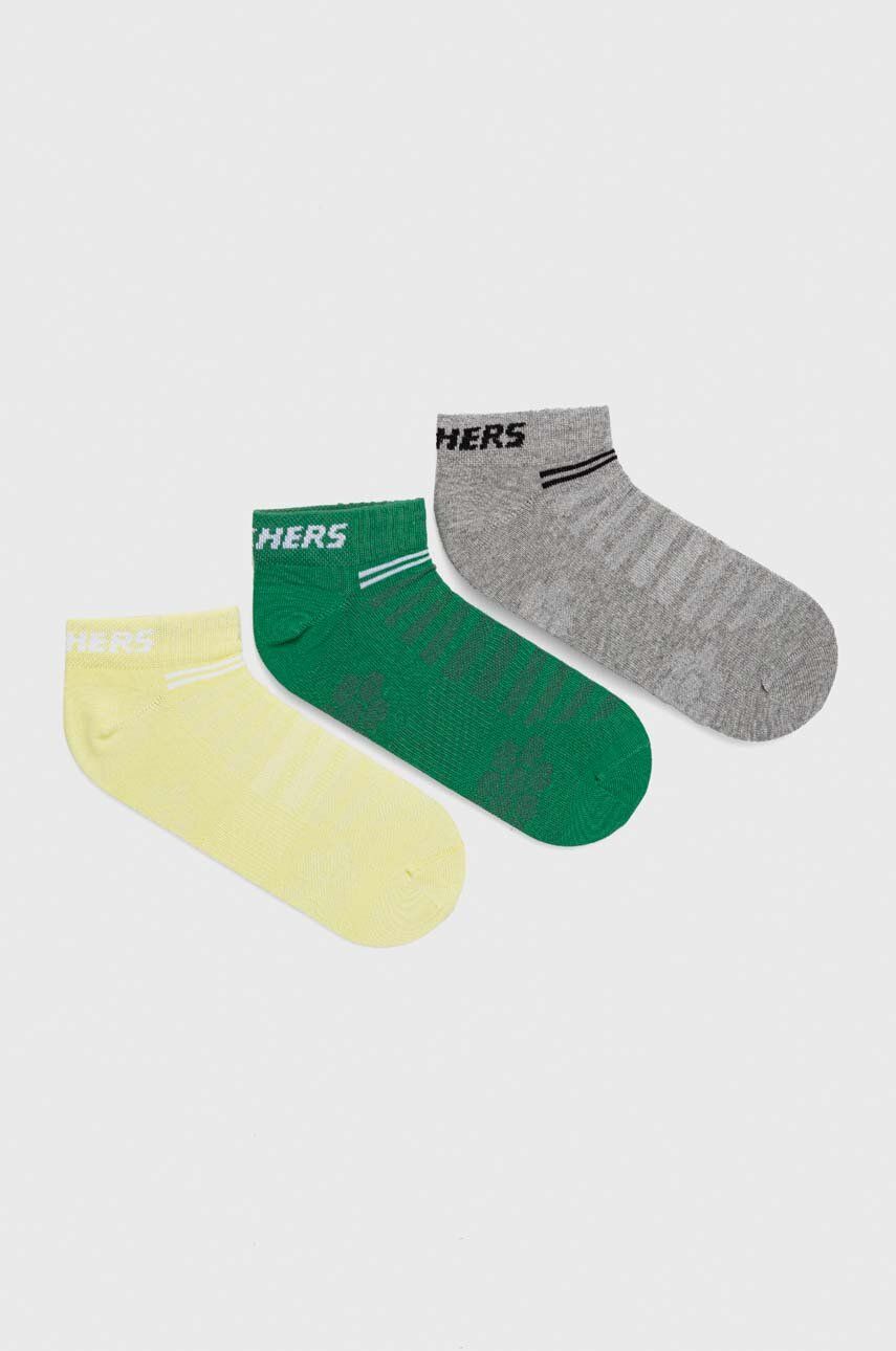 Ponožky Skechers žlutá barva - žlutá - Materiál č. 1: 75 % Bavlna
