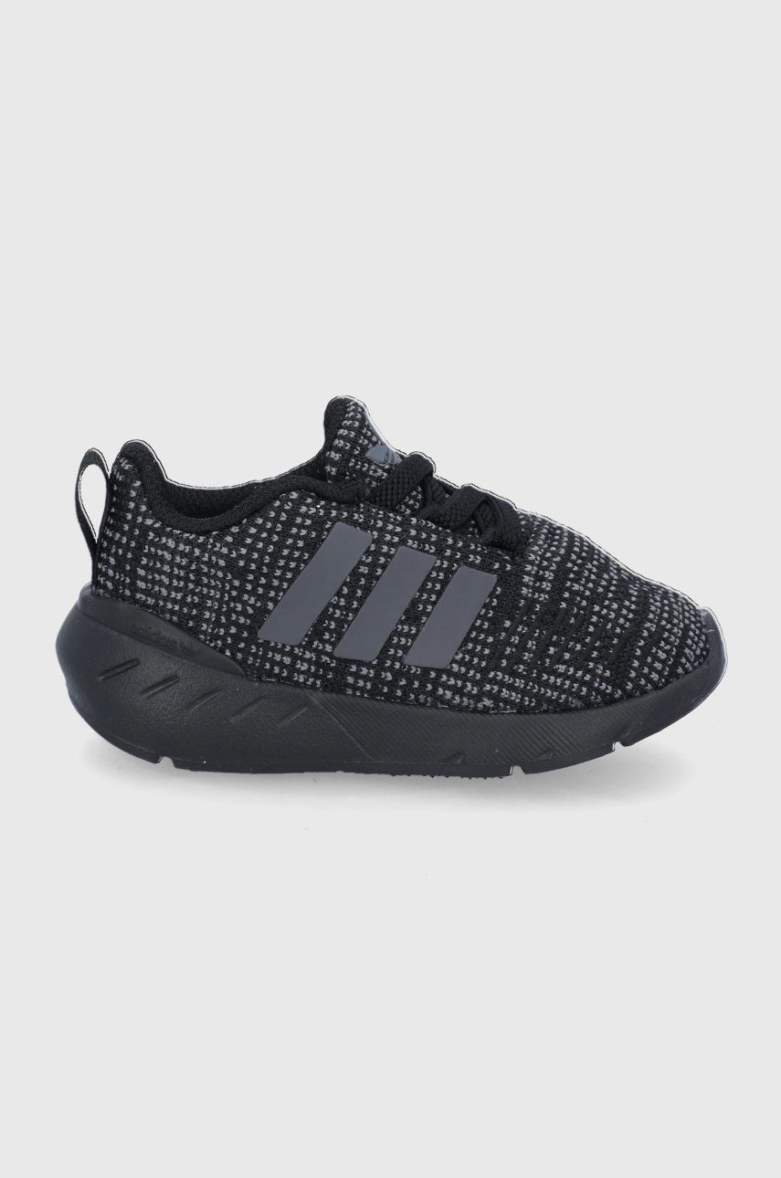 Dětské boty adidas Originals Swift Run 22 El I GW8167 černá barva - černá -  Svršek: Umělá hmot