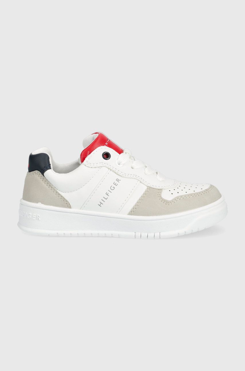 Dětské sneakers boty Tommy Hilfiger bílá barva - bílá -  Svršek: Umělá hmota Vnitřek: Uměl