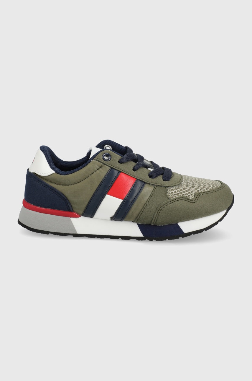

Детски обувки Tommy Hilfiger в зелено, Зелен