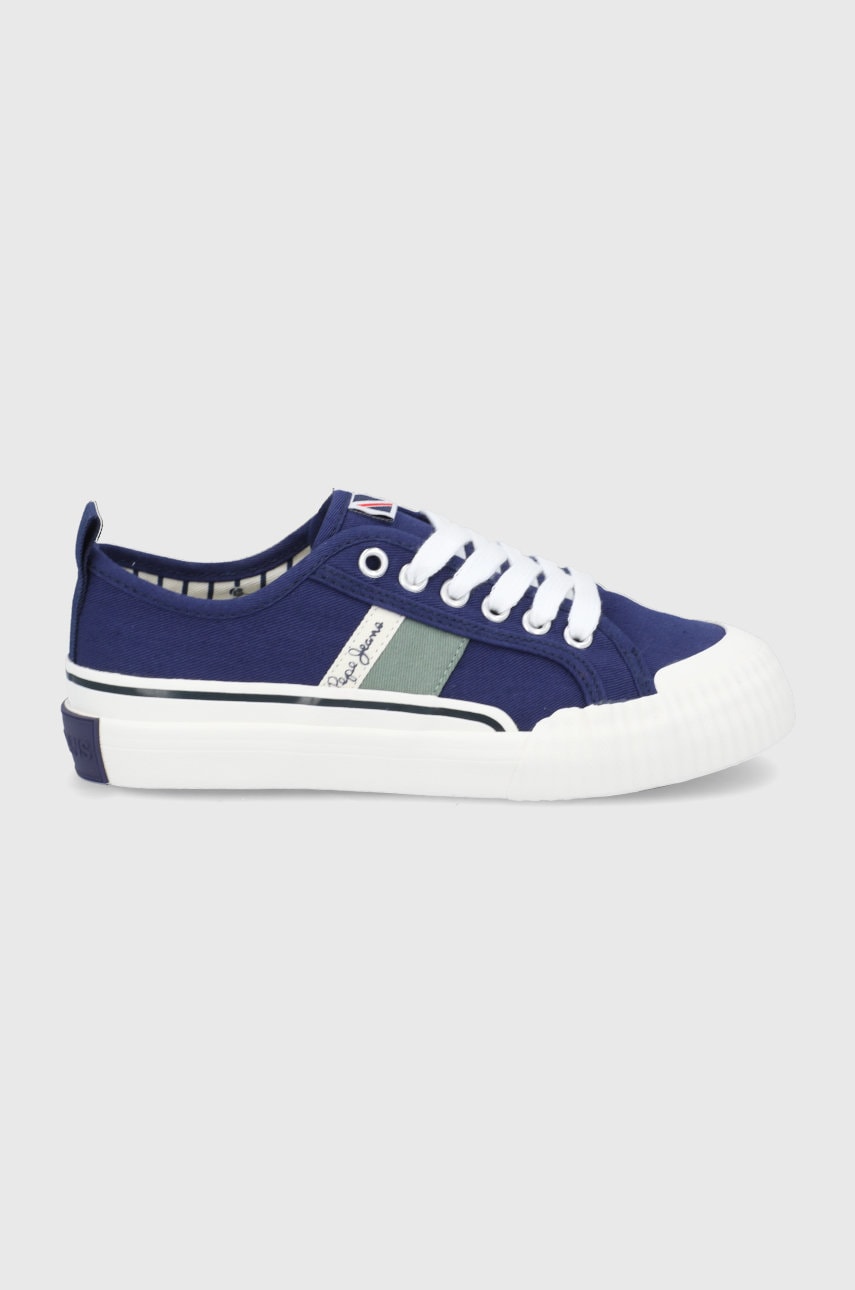 Pepe jeans tenisi copii culoarea albastru marin